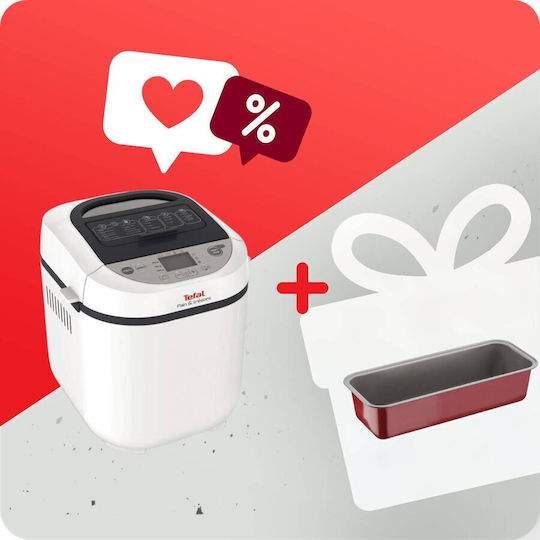 Tefal Bread And Treasures Αρτοπαρασκευαστής 700W Χωρητικότητας 1000gr με 20 Προγράμματα
