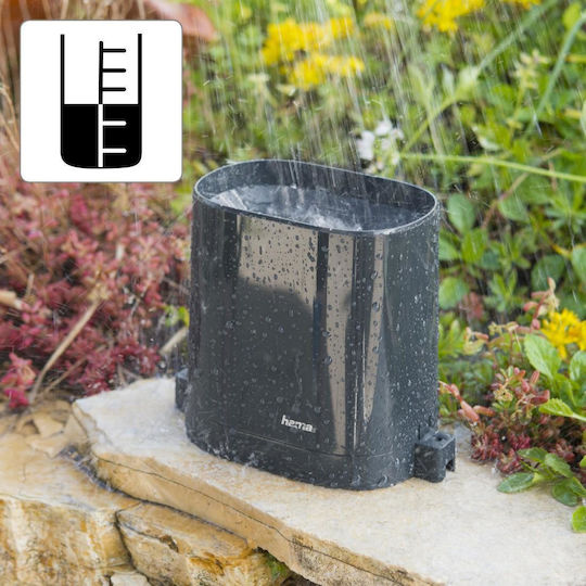 HAMA Rainy 00186420 Drahtlos Wetterstation Digital Wandmontiert / Tischplatte Schwarz