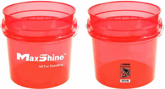 Maxshine Κουβάς Πλαστικός Χωρητικότητας 13lt Κόκκινος