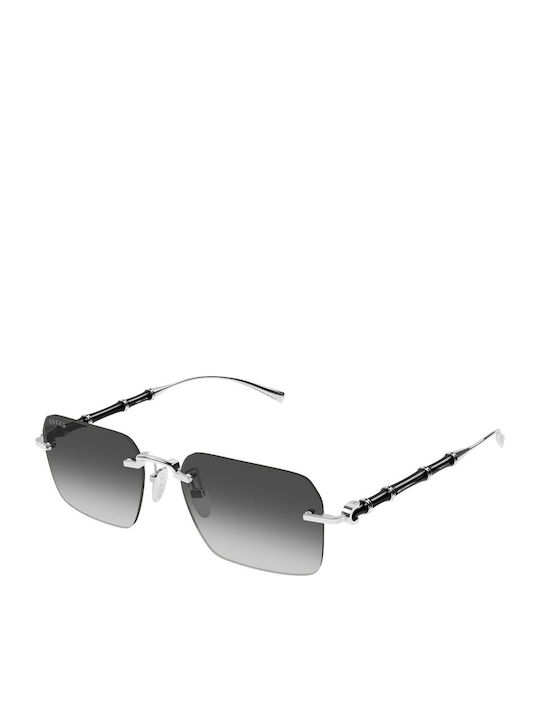 Gucci Unisex Sunglasses with Silver Metallic Frame and Silver Gradient Mirror Lens GG2154S 002