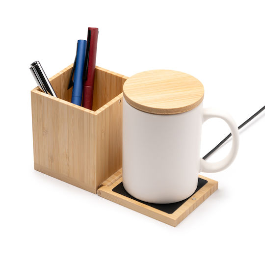Pen Holder Mug Warmer in Beige Colour CT1551