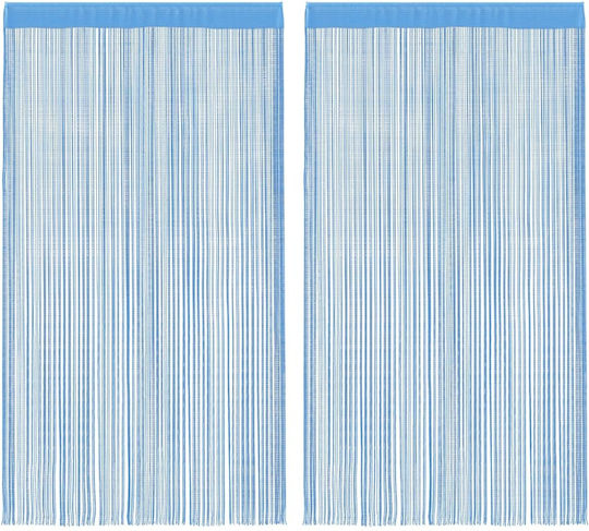 vidaXL Türvorhang aus Stoff Blau 100x250cm 4102045