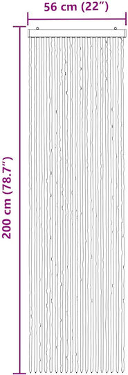 vidaXL vidaXL Türvorhang Grau 56x200cm 42034422