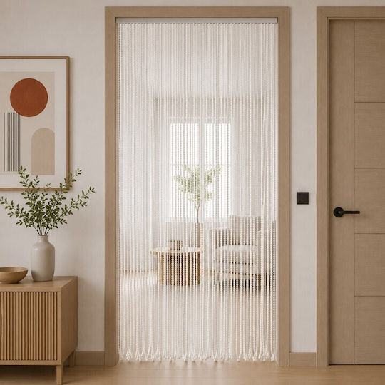 Galifas Κουρτίνα Πόρτας από Πλαστικό Λευκή 90x195cm GBP-416460