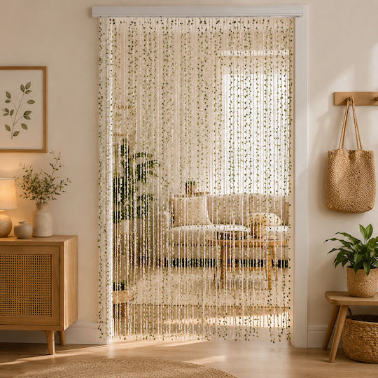 KMT Style Perdea ușă din Plastic Alb 90x200cm 396666