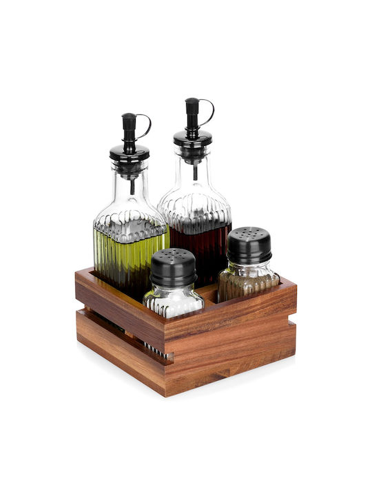 Orion Öl- & Essigspender-Set Hölzernes mit Ausgießer 190ml