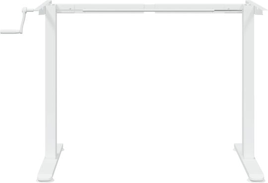 Vidaxl Σκελετός Όρθιου Γραφείου Λευκός 94-135 X60x 70-114 Εκ Ατσάλι