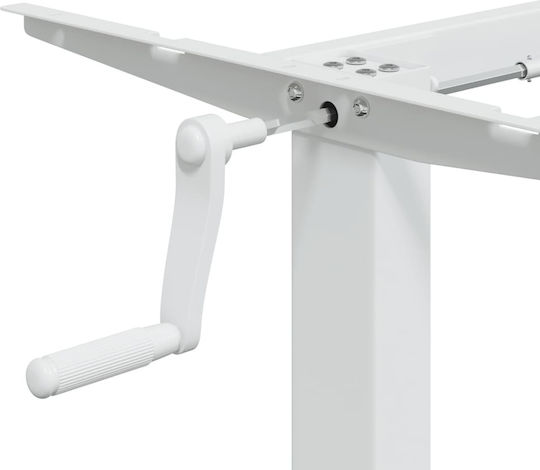 Vidaxl Σκελετός Όρθιου Γραφείου Λευκός 94-135 X60x 70-114 Εκ Ατσάλι