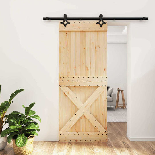 Schiebetür Natürliches Schwarz 85 x 210 cm