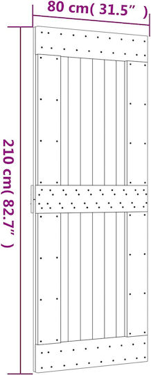 Vidaxl Ușă Glisantă Alb Natural 80 X 210 Cm