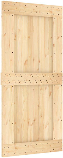 vidaxl Schiebetür Natürliches Schwarz 95 x 210 cm