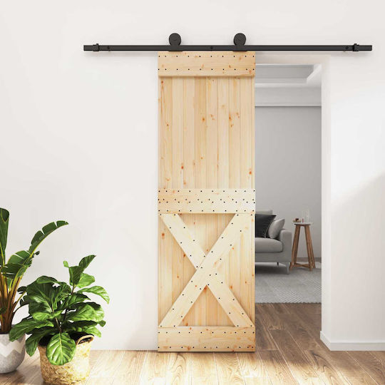 Vidaxl Συρόμενη Πόρτα Φυσικό Μαύρο 70 X 210 Cm Vidaxl Συρόμενη Πόρτα Φυσικό Μαύρο 70 X 210 Cm