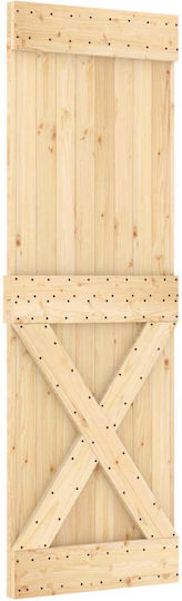 vidaxl Schiebetür Natürliches Schwarz 70 x 210 cm