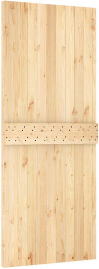 Συρόμενη Πόρτα Φυσικό Μαύρο 85 X 210 Cm 3444994