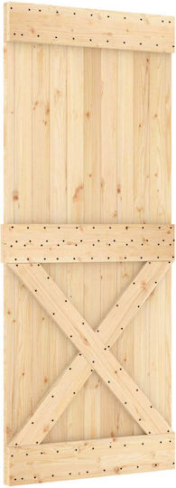 Vidaxl Ușă Glisantă Negru Natural 85 X 210 Cm