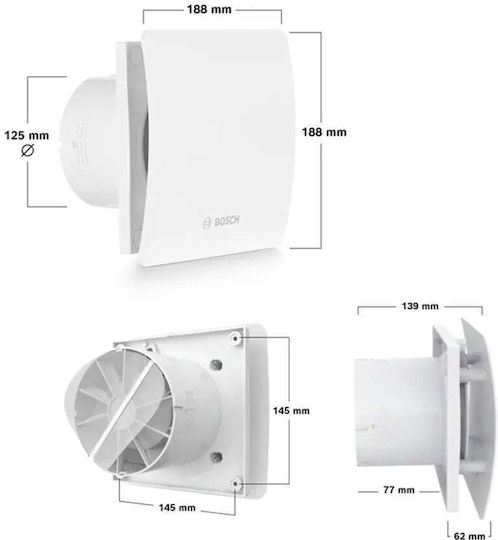Bosch Стенен Вентилатор За Баня