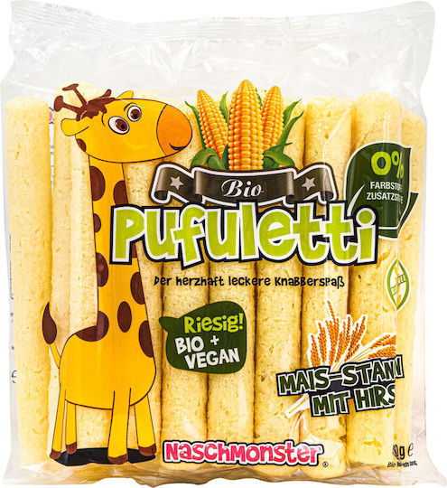 Pufuletti Βιολογικά Γαριδάκια από Καλαμπόκι Cheese Χωρίς Γλουτένη 60gr