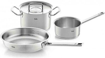 Fissler Profi Комплект Съдове За Готвене От Неръждаема Стомана С Незалепващо Покритие 3 Части
