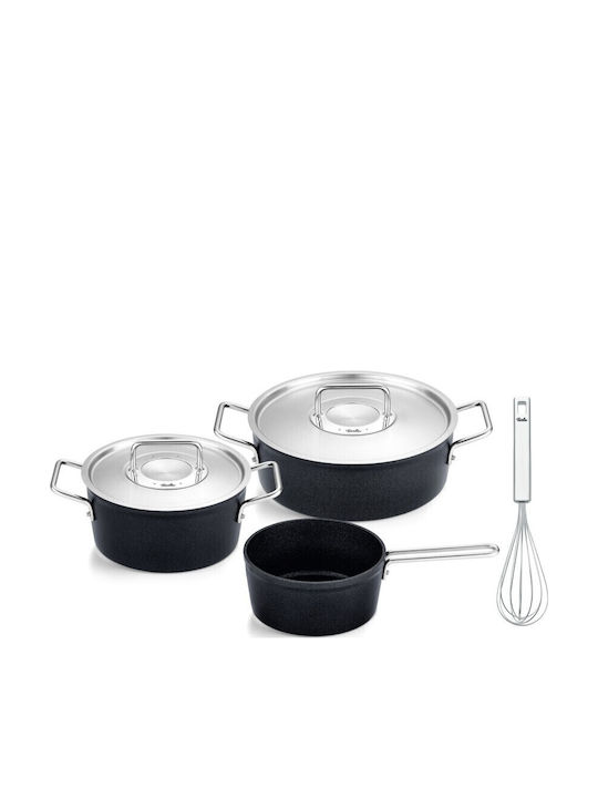 Fissler Adamant Σετ Μαγειρικά Σκεύη από Αλουμίνιο Μαύρο 5τμχ