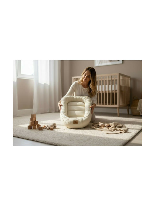 Qmini Perna Pentru Bebelusi Tip Cuib Warm Beige 55x75cm