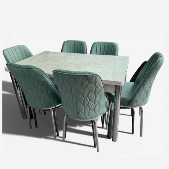 Τραπεζαρία με 6 Καρέκλες 170x80εκ.