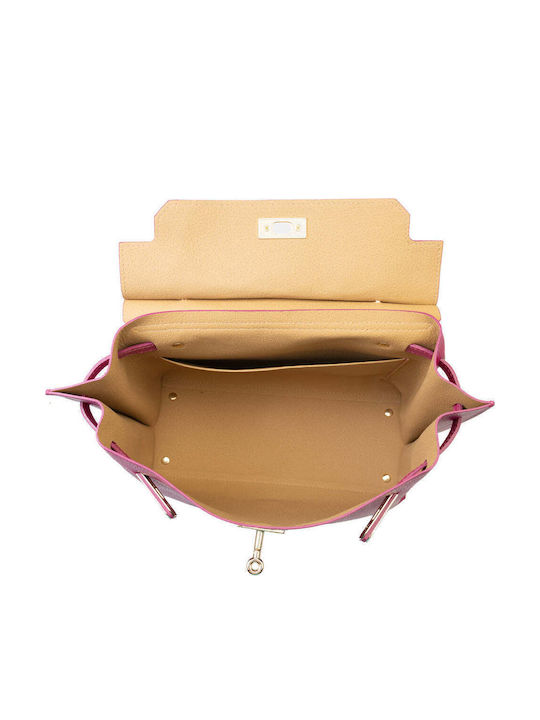 Geantă de Umar din Piele Fuchsia pentru Damă