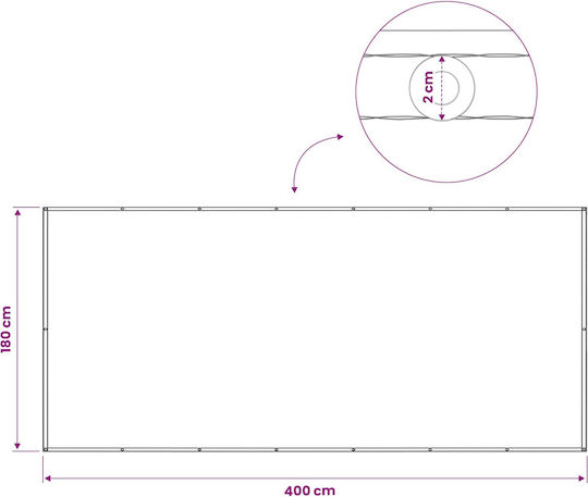 vidaXL Schatten-Teiler Braun mit PU-Beschichtung 1,8x4m 160g/m²