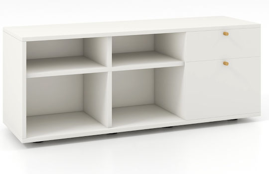 Έπιπλο TV Επιδαπέδιο Λευκό 108x39x50εκ. Έπιπλο TV Επιδαπέδιο Λευκό 108x39x50εκ.