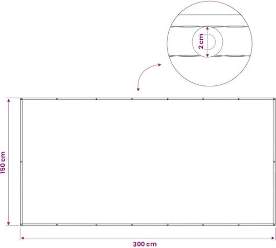 vidaXL Schatten-Teiler Schwarz mit PU-Beschichtung 1,5x3m 160g/m²