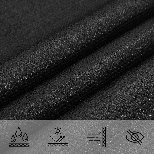 vidaXL Правоъгълно Shade Sail Черно 2x6м