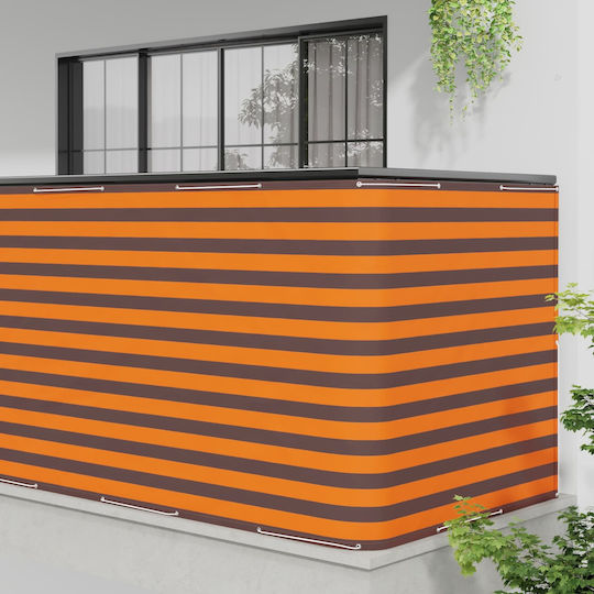 vidaXL Orange Shade Divider with PU Coating 1.5x5m 160gr/m²