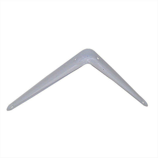 Amig Metallic Corner Shelf White 100x75mm