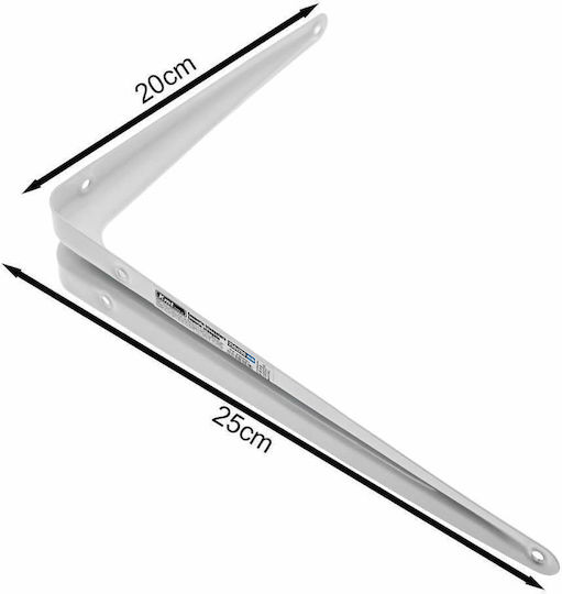 Element Heavy-Duty Metallic Corner Shelf White 250x200mm 580102.0012