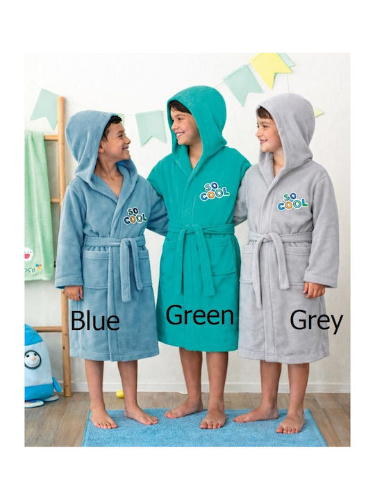 Palamaiki Παιδικό Μπουρνούζι Cool Cool Blue με Κουκούλα