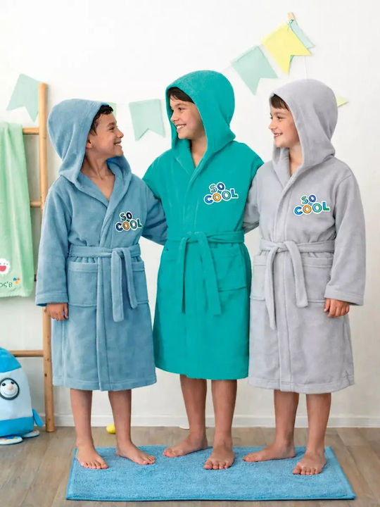 Palamaiki Παιδικό Μπουρνούζι Cool Cool Blue με Κουκούλα