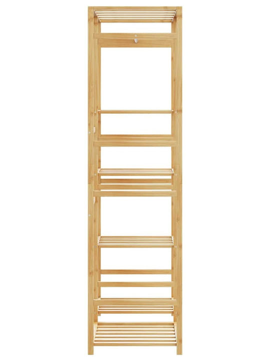 vidaXL Floor Garment Rack Bamboo Telescopic Beige 100x50x184.5cm