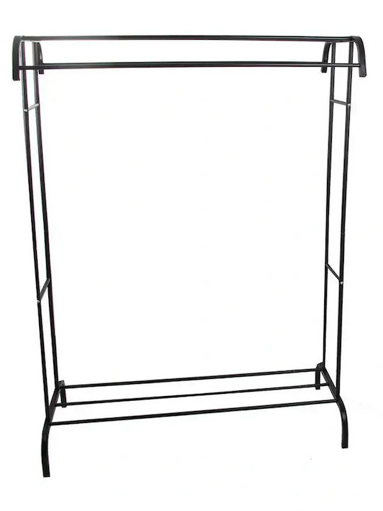 Floor Garment Rack made of Metal Black 105x37x150cm