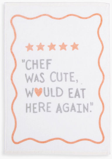 Nef-Nef Homeware Chef Ποτηρόπανο από 100% Βαμβάκι σε Μωβ Χρώμα 40x60cm