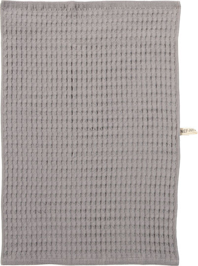 Nef-Nef Homeware Wafflow 24 Ποτηρόπανο από 100% Βαμβάκι σε Γκρι Χρώμα 45x68cm