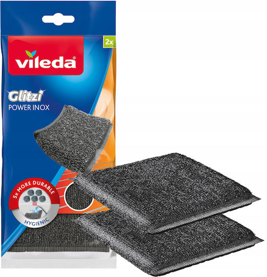 Vileda Glitzi Комплект Кухненски Гъби Сребристи 2 Бройки