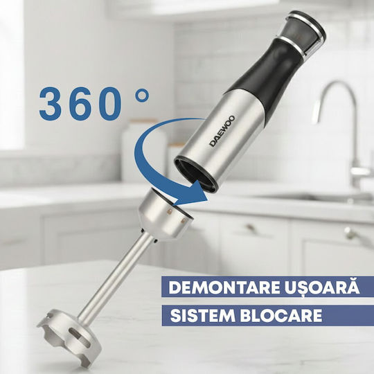Daewoo Handmixer mit Inox-Stab 1000W Schwarzes