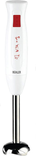 Muhler MB-407S Ραβδομπλέντερ με Ανοξείδωτη Ράβδο 400W Κόκκινο