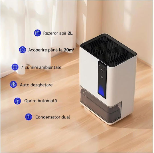 EvoAir Hidry Plus Dezumidificator Cu Compresor Și Wi-Fi 0.9lt