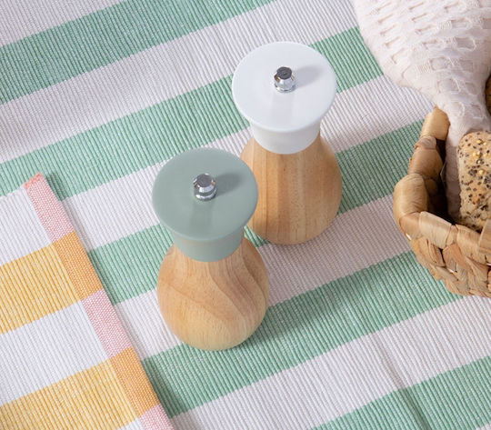 Salz- und Pfeffermühlen-Set Flop 6x14 Grüne Nef-Nef Homeware Keramik Holz