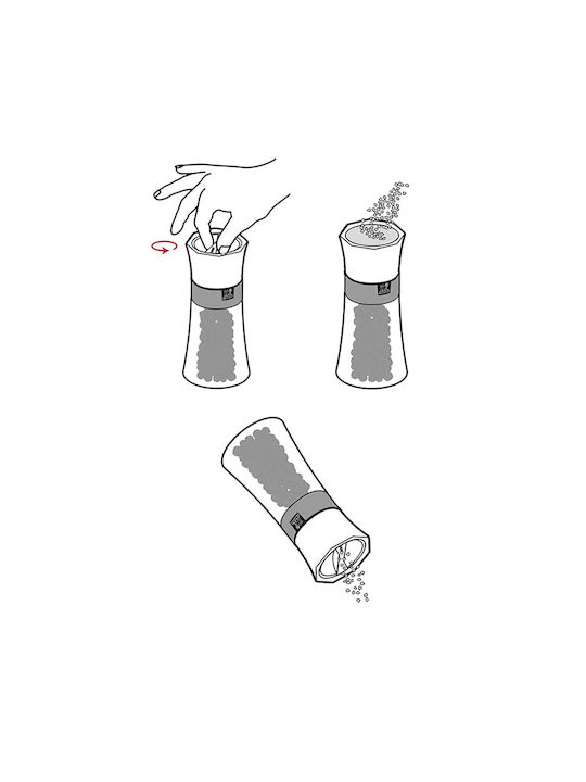 Peugeot Oslo Manual 2 in 1 Plastic Spice Mill 13cm Transparent