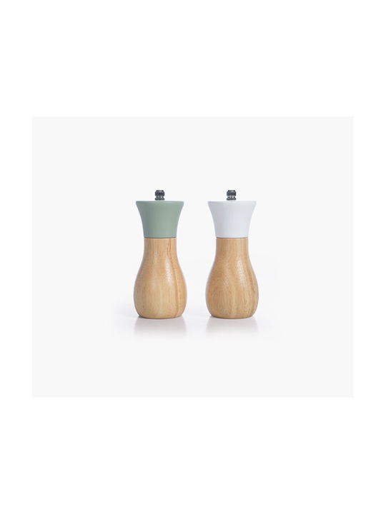 Μύλος Αλατιού Πιπεριού Flop 6x14 White Nef-nef Homeware Κεραμικό Ξύλο