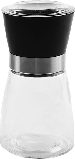 Excellent Houseware Manual Glass Salt Mill In Black Colour 13cm