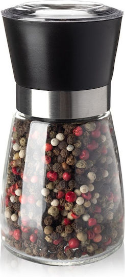 Excellent Houseware Manual Glass Salt Mill In Black Colour 13cm