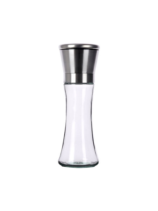 Excellent Houseware Χειροκίνητος Μύλος Πιπεριού Inox σε Ασημί Χρώμα 19cm