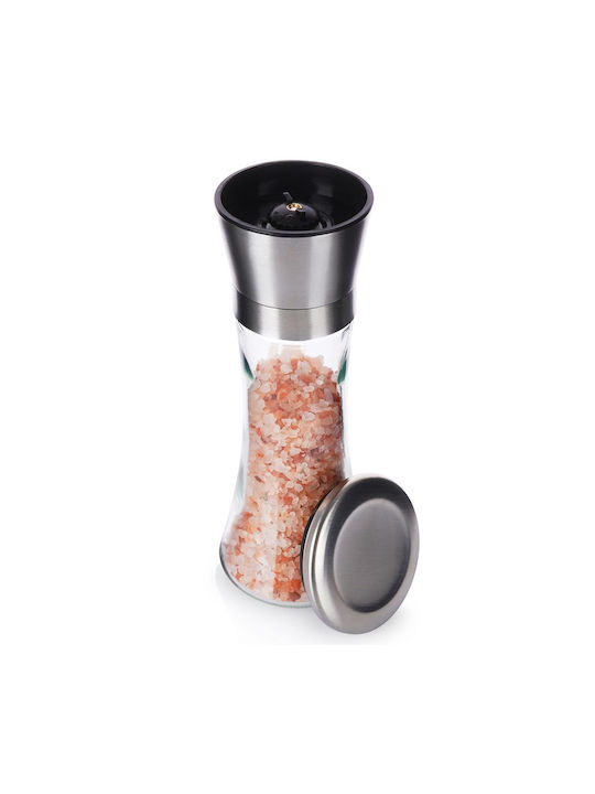 Excellent Houseware Χειροκίνητος Μύλος Πιπεριού Inox σε Ασημί Χρώμα 19cm